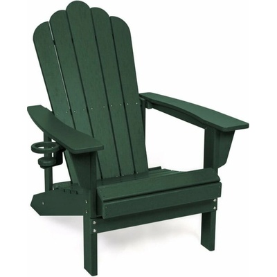 Bonami Selection Adirondack Zelené plastové záhradné kreslo