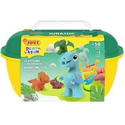 Jovi Play&Fun plastelína kufrík 50ks Jurassic