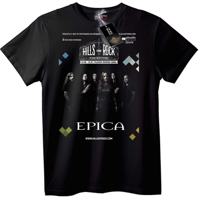 NOONEBRAND Тениска Хълмове на рока Epica фестивал - XL, Black