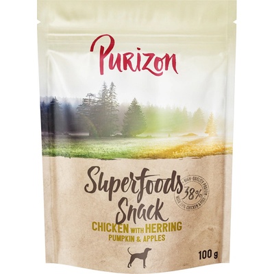 Superfood Purizon s Snacks pre psov kuracie so sleďom tekvicou a jablkami 100 g 100 g