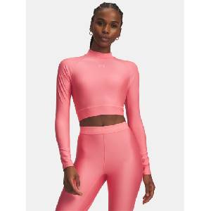 Under Armour Дамска тениска Under Armour HeatGear Crop Mock LS-PNK Under Armour | Rozov | ЖЕНИ | XS