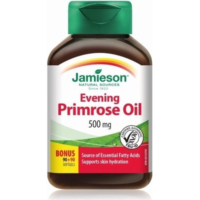 Jamieson Pupalkový olej s Vitamínom E 500 mg 180 kapsúl