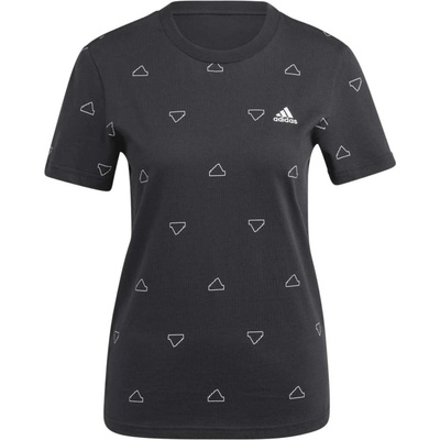 adidas Dámske tričko ESSENTIALS MONOGRAM SLIM GRAPHIC TEE čierna biela