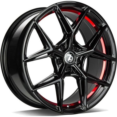 Seventy9 Scf-B 9,5x19 5x112 ET40 black gloss red inner lip
