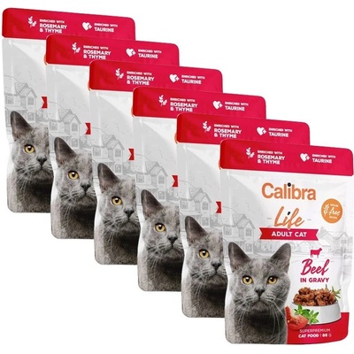 Calibra Cat Life Adult Beef in gravy 6 x 85 g