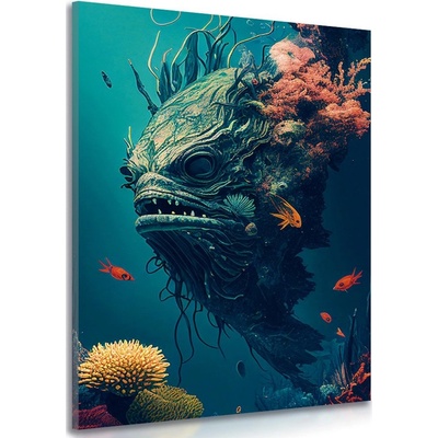 Obraz surrealistická podmorská príšera