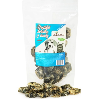 NATURECA dentálna kolečka z tresky lahôdka pre psov 150 g