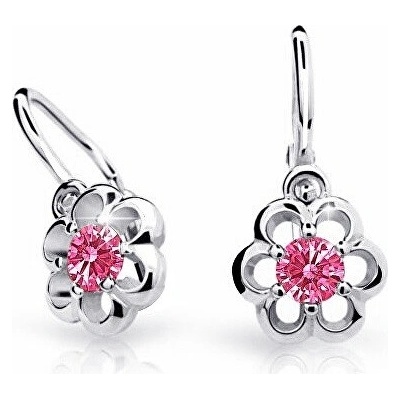 Cutie Jewellery detské náušnice z bieleho zlata C1947-10-X-2 fuchsiová
