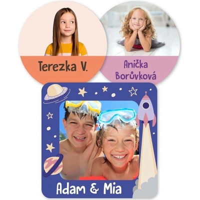 Mama Labels Foto samolepky pro děti s vlastní fotkou