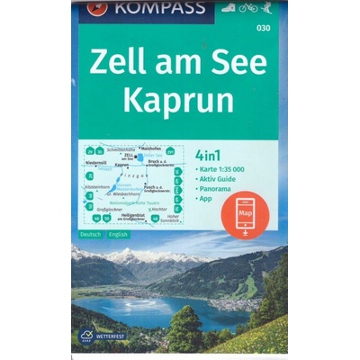 Zell am See, Kaprun (Kompass - 030) - turistická mapa