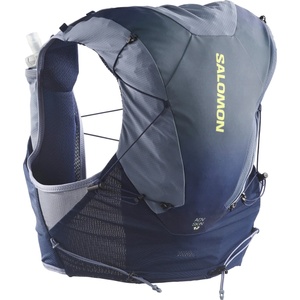 Salomon Раница за трейл бягане Salomon ADV Skin 12 Gradient Trail running backpack - Maritime Blue / Grisaille / Sunny Lime - размер XL (502-9535-0215)