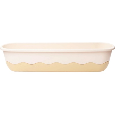 Plastia Samozavlažovací truhlík Mareta 60x20x18 cm sv. + tm. slonová kost