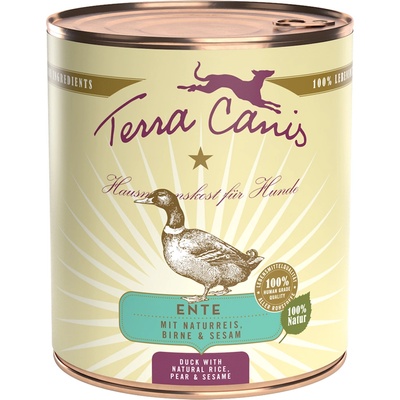 Terra Canis Специална опаковка: 12x800g мокра храна за кучета Terra Canis патица с кафяв ориз, цвекло, круша и сусам