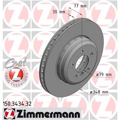 ZIMMERMANN Brzdový kotúč 150343432
