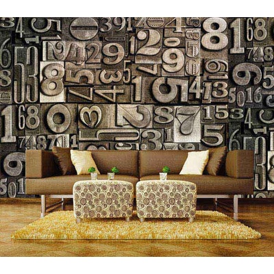 Dimex XL-548 vliesová fototapeta na zeď Kovové číslice rozměry 330 x 220 cm