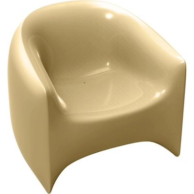 VONDOM Béžové plastové zahradní lounge křeslo BLOW