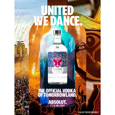 Absolut Tomorrowland Limited Edition 40% 0,7 l (čistá fľaša)