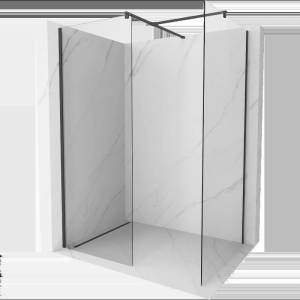 Mexen Kioto душ стена Walk-in 160 x 95 cm, прозрачна, черна - 800-160-202-70-00-095 (800-160-202-70-00-095)