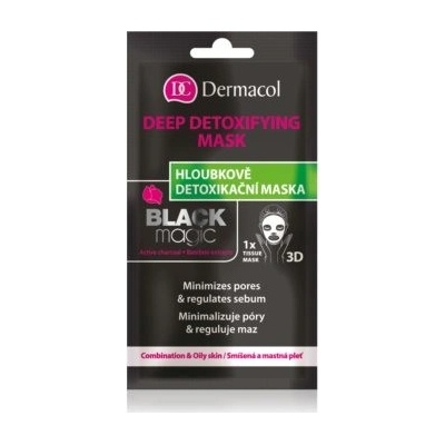 Dermacol Black Magic Tissue Detoxifying Mask textilní detoxikační maska 15 ml – Zboží Dáma