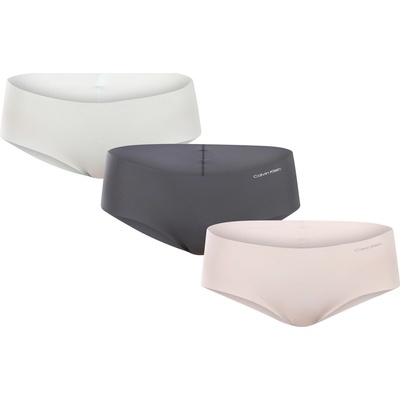 Calvin Klein 3PACK dámske nohavičky bezšvové viacfarebné (QD3559E-WAK)