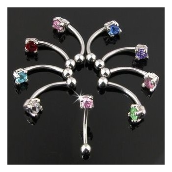 Šperky4U piercing do obočí zirkon OB01078-A