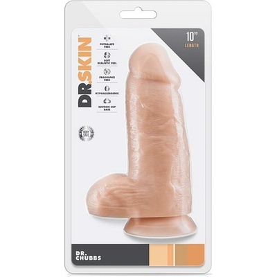 Dr. Skin Dr. Chubbs Vanilla Klasické dildo s přísavkou Tělový