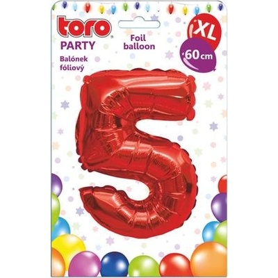 TORO Balónek fóliový XL číslice 5 60 cm
