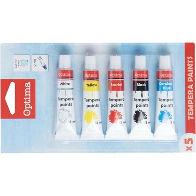 Optima temperové farby 5 farieb x 12 ml
