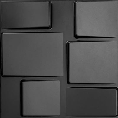 Impol Trade 3D PVC TETRIS D098B čierny 500 x 500 mm 1ks