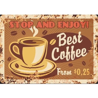 Ceduľa Coffee Best Coffee