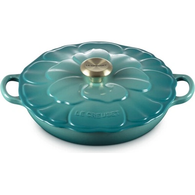 Le Creuset Liatinový hrniec plytký 26 cm / 2,2 l Petal Bleu Riviera