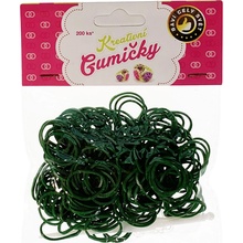 Loom Bands pletací gumičky tmavě zelené 200ks + háček