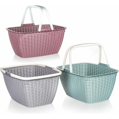 Košík nákupný ACASSA 44x32x22cm plastový mix variantov či farieb