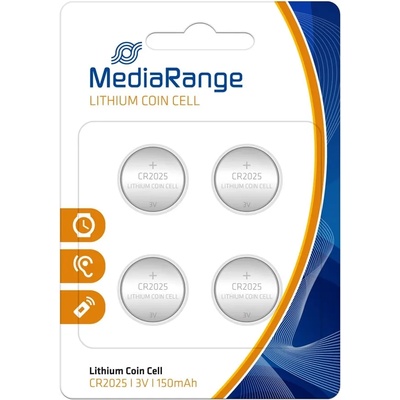 MediaRange Батерии литиеви MediaRange Coin Cells MRBAT131 CR2025, 3V, 150mAh, 4бр (MRBAT131)