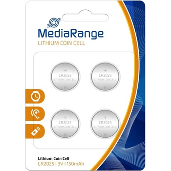 MediaRange Батерии литиеви MediaRange Coin Cells MRBAT131 CR2025, 3V, 150mAh, 4бр (MRBAT131)