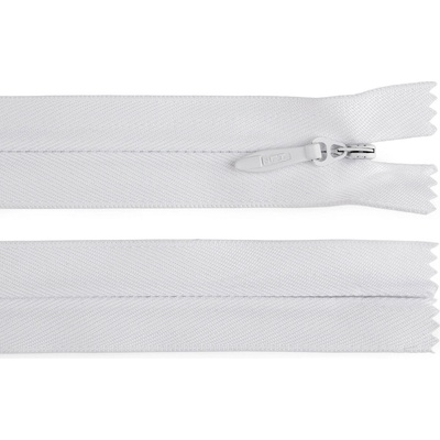 Prima-obchod Spirálový zip skrytý No 5 délka 60 cm pevný, barva 101 bílá