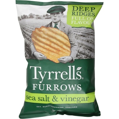 Tyrrells Chips Furrows Sea Salt & Vinegar 150 g