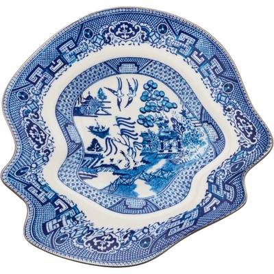Seletti Dezertní talíř CLASSICS ON ACID GLITCHY WILLOW 21 cm modrá porcelán