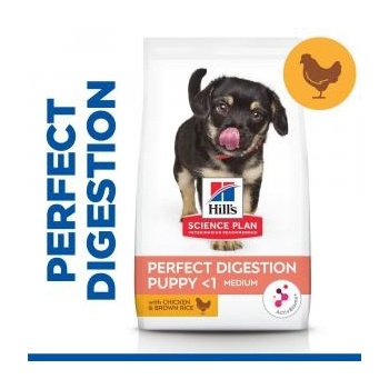 Hill’s Science Plan Puppy Perfect Digestion Activ Biome Medium Breed Chicken & Rice 14 kg