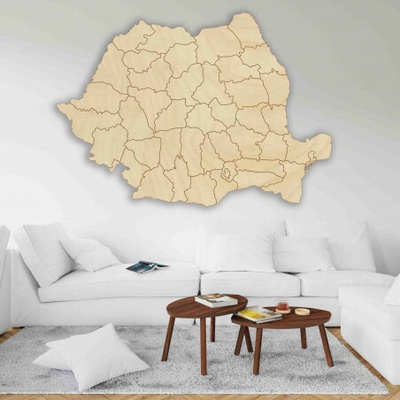 Dřevěná nástěnná mapa Rumunska - ROMA 4184 M006