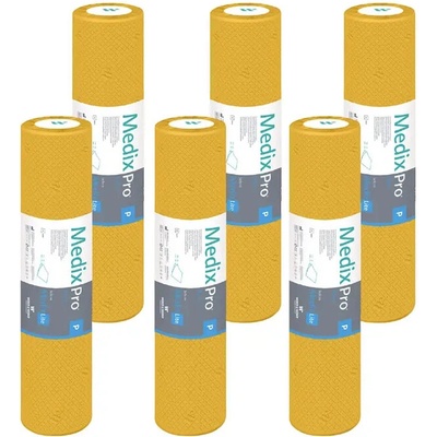 MedixPro Papírové prostěradlo dvouvrstvé Premium 60 cmx50 m citronové 6 ks