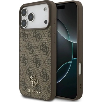 GUESS Калъф Guess 4G Small Classic Logo MagSafe за iPhone 17 Pro Max - кафяв