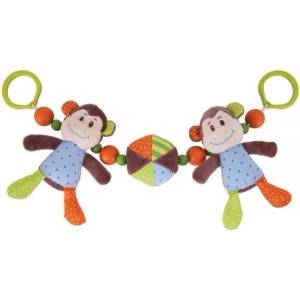 Bigjigs Toys - Верижка за количка - Маймунки (BB543)