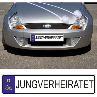 Svatební SPZ s textem - BLUELINE - Jungverheirateten (1 ks)