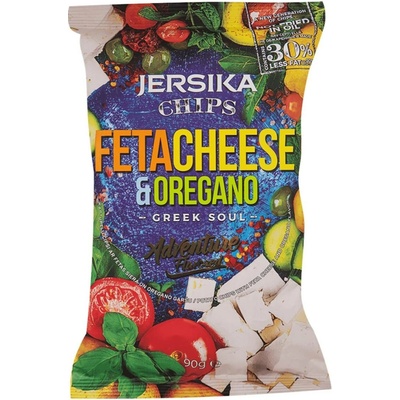 Jersika popované chipsy s příchutí sýru feta a oregána 90 g
