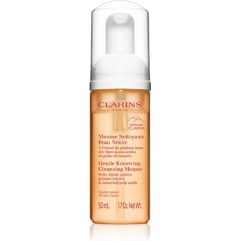 Clarins Cleansing Gentle Renewing Cleansing Mousse нежна почистваща пяна за всички типове кожа на лицето 50ml