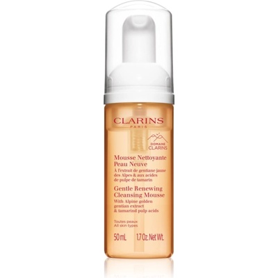 Clarins Cleansing Gentle Renewing Cleansing Mousse нежна почистваща пяна за всички типове кожа на лицето 50ml