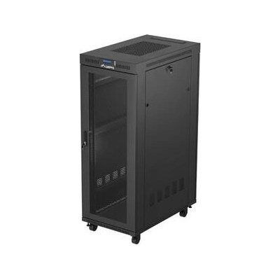 Lanberg Комуникационен шкаф, Lanberg rack cabinet 19" free-standing 32U/600X1000 (FLAT PACK) with mesh door LCD black (FF01-6032-23BL)