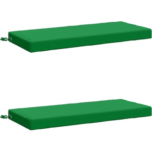 vidaXL Калъфи за пейки, 2 части SOEST 2 бр. 100% полиестер Зелено (950165)