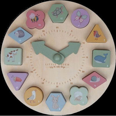 Little Dutch hodiny s puzzle kostkami Farma